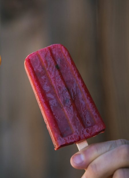 Strawberry Basil Popsicle